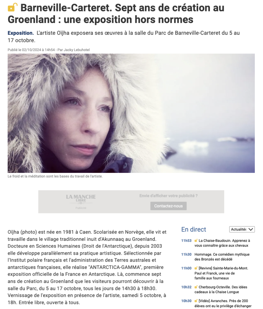 Exposition anniversaire FÉROÉ - 7 ans de création en Arctique. Oïjha.